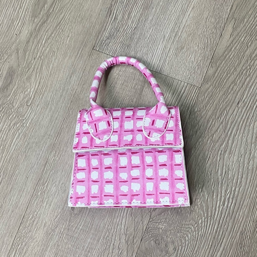 Pink Plaid mini purse